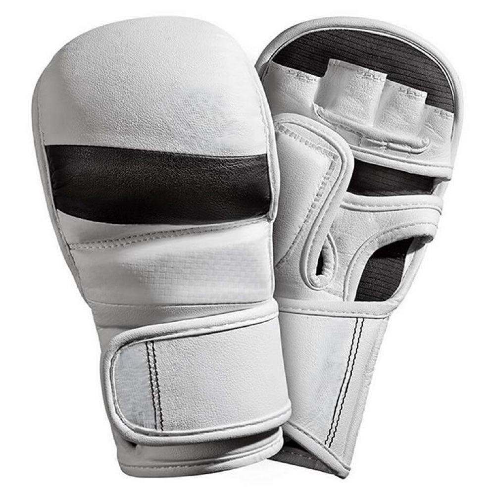 T3 Hybrid MMA Sparring Gloves - White/Black