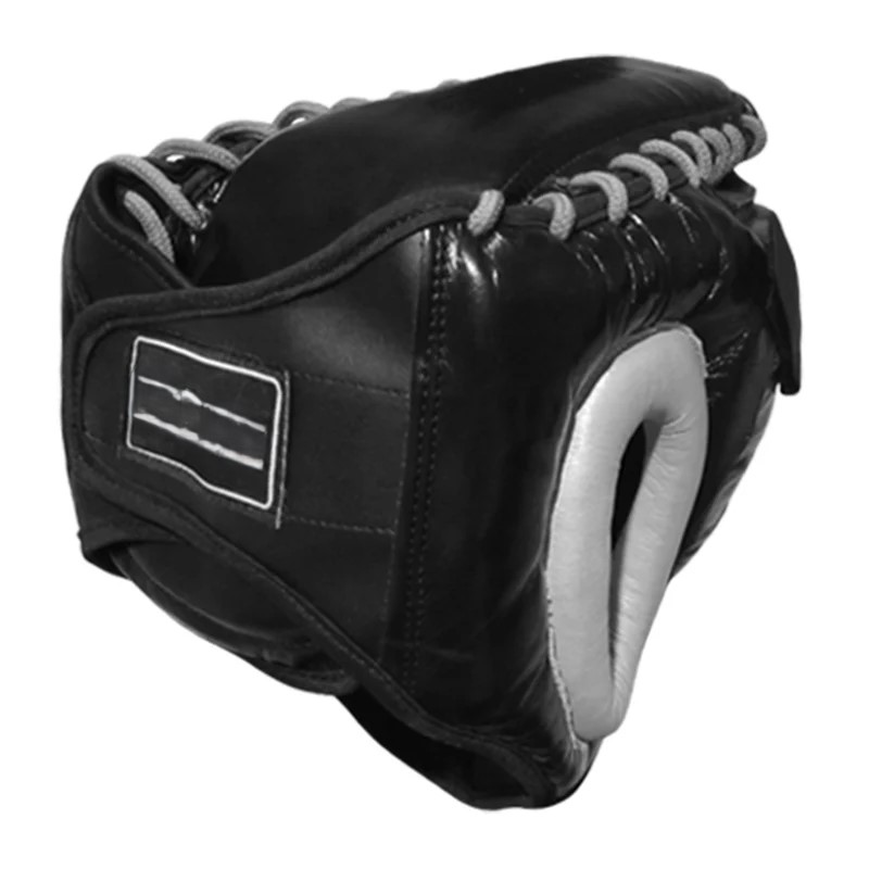 Leather Head Guard w/ Removable Face Mask for MMA & Boxing - Image 2