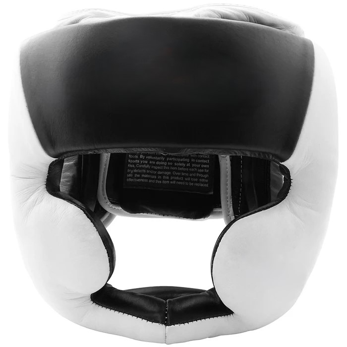Gel Full-Face Training Head Guard - White/Black - Image 2