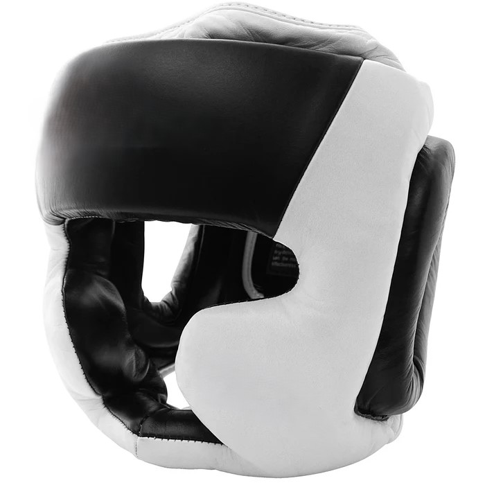 Gel Full-Face Training Head Guard - White/Black